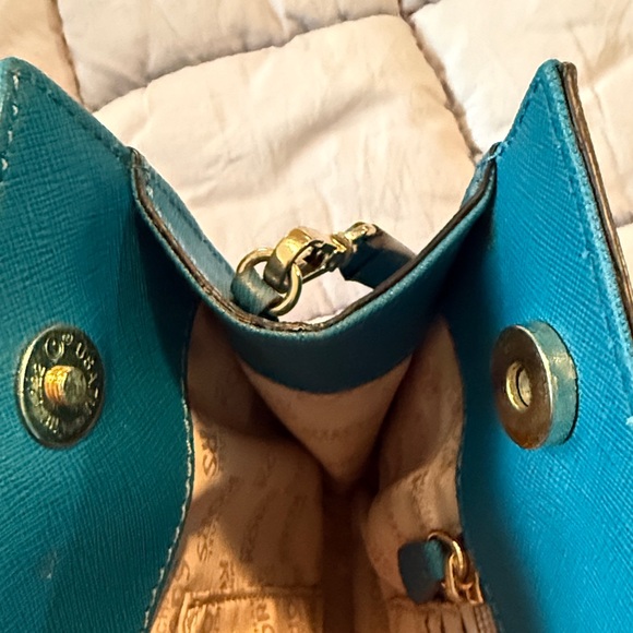 Michael Kors Teal Clutch Bag - Picture 5 of 7